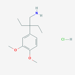 4-[3-(Aminomethyl)pentan-3-yl]-1,2-dimethoxybenzene hydrochloride