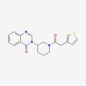 3-(1-(2-(thiophen-3-yl)acetyl)piperidin-3-yl)quinazolin-4(3H)-one