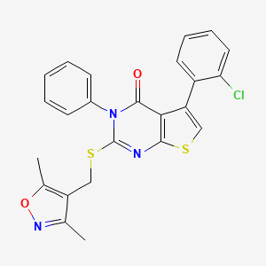 5-(2-chlorophenyl)-2-(((3,5-dimethylisoxazol-4-yl)methyl)thio)-3-phenylthieno[2,3-d]pyrimidin-4(3H)-one