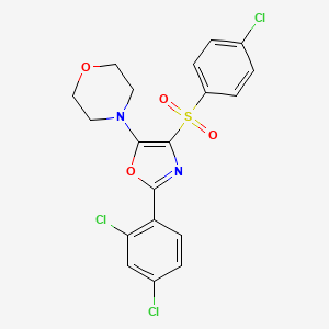 4-(4-((4-Chlorophenyl)sulfonyl)-2-(2,4-dichlorophenyl)oxazol-5-yl)morpholine