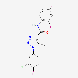 1-(3-chloro-4-fluorophenyl)-N-(2,4-difluorophenyl)-5-methyl-1H-1,2,3-triazole-4-carboxamide