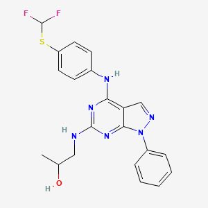 1-((4-((4-((difluoromethyl)thio)phenyl)amino)-1-phenyl-1H-pyrazolo[3,4-d]pyrimidin-6-yl)amino)propan-2-ol