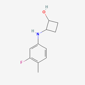 molecular formula C11H14FNO B2632276 2-[(3-氟-4-甲基苯基)氨基]环丁烷-1-醇 CAS No. 2158593-82-7