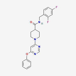 N-(2,4-difluorobenzyl)-1-(6-phenoxypyrimidin-4-yl)piperidine-4-carboxamide