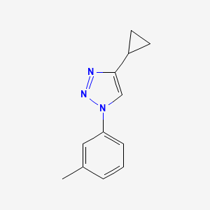 molecular formula C12H13N3 B2632279 4-环丙基-1-(间甲苯基)-1H-1,2,3-三唑 CAS No. 2189498-43-7