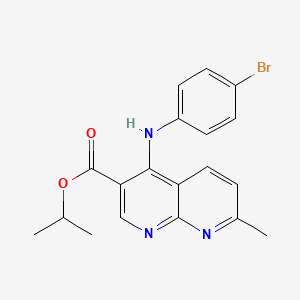 Propan-2-yl 4-[(4-bromophenyl)amino]-7-methyl-1,8-naphthyridine-3-carboxylate