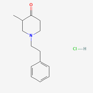 molecular formula C14H20ClNO B2632285 3-Methyl-1-(2-phenylethyl)piperidin-4-one hydrochloride CAS No. 108897-28-5