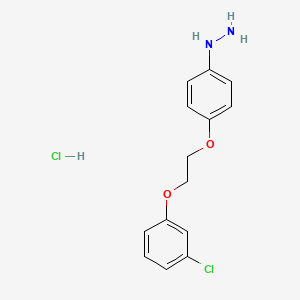 {4-[2-(3-Chlorophenoxy)ethoxy]phenyl}hydrazine hydrochloride