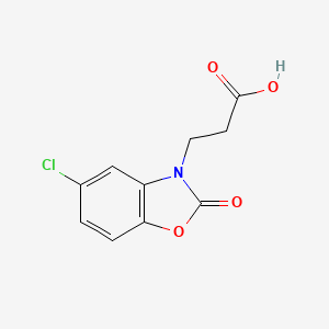 molecular formula C10H8ClNO4 B2632293 3-(5-chloro-2-oxo-1,3-benzoxazol-3(2H)-yl)propanoic acid CAS No. 41405-50-9