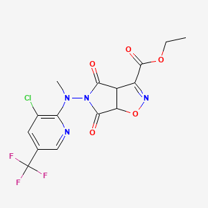 ethyl 5-[[3-chloro-5-(trifluoromethyl)-2-pyridinyl](methyl)amino]-4,6-dioxo-4,5,6,6a-tetrahydro-3aH-pyrrolo[3,4-d]isoxazole-3-carboxylate
