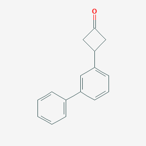 3-(3-Phenylphenyl)cyclobutan-1-one