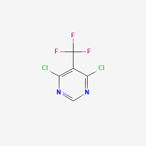 molecular formula C5HCl2F3N2 B2632310 4,6-Dichloro-5-(trifluoromethyl)pyrimidine CAS No. 392298-44-1
