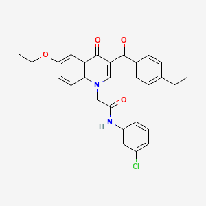 N-(3-chlorophenyl)-2-(6-ethoxy-3-(4-ethylbenzoyl)-4-oxoquinolin-1(4H)-yl)acetamide