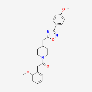 1-[(2-Methoxyphenyl)acetyl]-4-{[3-(4-methoxyphenyl)-1,2,4-oxadiazol-5-yl]methyl}piperidine