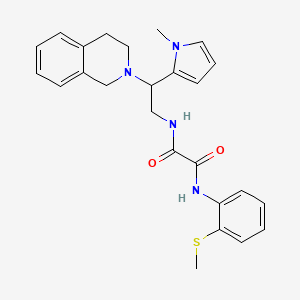 N1-(2-(3,4-dihydroisoquinolin-2(1H)-yl)-2-(1-methyl-1H-pyrrol-2-yl)ethyl)-N2-(2-(methylthio)phenyl)oxalamide