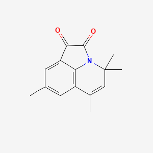 molecular formula C15H15NO2 B2632321 4,4,6,8-四甲基-4H-吡咯并[3,2,1-ij]喹啉-1,2-二酮 CAS No. 74442-16-3
