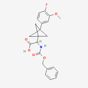 2-[3-(4-Fluoro-3-methoxyphenyl)-1-bicyclo[1.1.1]pentanyl]-2-(phenylmethoxycarbonylamino)acetic acid