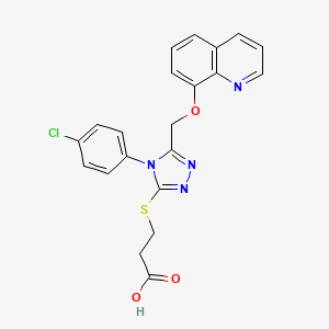3-[[4-(4-chlorophenyl)-5-(quinolin-8-yloxymethyl)-1,2,4-triazol-3-yl]sulfanyl]propanoic Acid