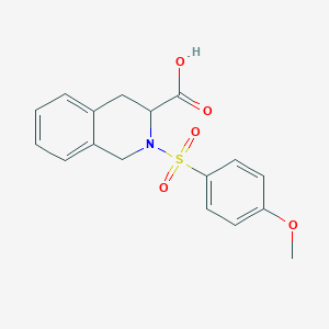 2-(4-methoxyphenyl)sulfonyl-3,4-dihydro-1H-isoquinoline-3-carboxylic acid