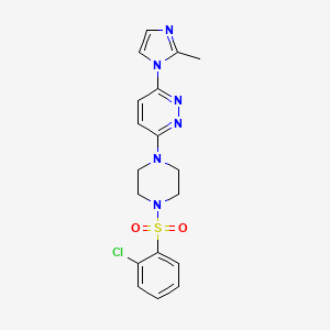 3-(4-((2-chlorophenyl)sulfonyl)piperazin-1-yl)-6-(2-methyl-1H-imidazol-1-yl)pyridazine
