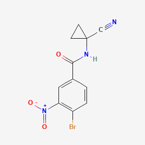 molecular formula C11H8BrN3O3 B2632355 4-bromo-N-(1-cyanocyclopropyl)-3-nitrobenzamide CAS No. 1423759-20-9