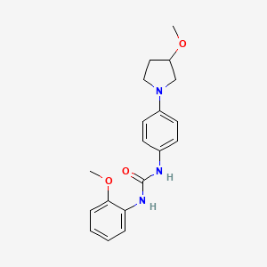 molecular formula C19H23N3O3 B2632356 1-(2-Methoxyphenyl)-3-(4-(3-methoxypyrrolidin-1-yl)phenyl)urea CAS No. 1797872-17-3