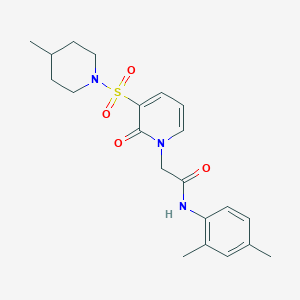 N-(2,4-dimethylphenyl)-2-(3-((4-methylpiperidin-1-yl)sulfonyl)-2-oxopyridin-1(2H)-yl)acetamide