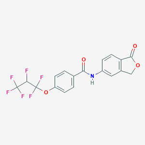 molecular formula C18H11F6NO4 B263236 4-(1,1,2,3,3,3-hexafluoropropoxy)-N-(1-oxo-1,3-dihydro-2-benzofuran-5-yl)benzamide 