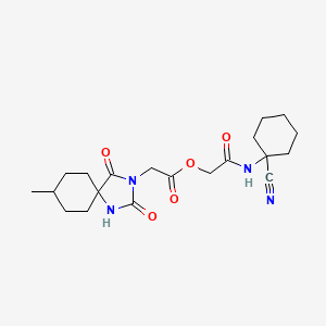 [(1-Cyanocyclohexyl)carbamoyl]methyl 2-{8-methyl-2,4-dioxo-1,3-diazaspiro[4.5]decan-3-yl}acetate