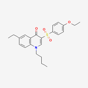 molecular formula C23H27NO4S B2632367 1-butyl-3-((4-ethoxyphenyl)sulfonyl)-6-ethylquinolin-4(1H)-one CAS No. 899217-58-4