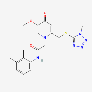 molecular formula C19H22N6O3S B2632368 N-(2,3-二甲基苯基)-2-(5-甲氧基-2-(((1-甲基-1H-四唑-5-基)硫代)甲基)-4-氧代吡啶-1(4H)-基)乙酰胺 CAS No. 1005302-30-6