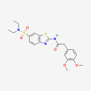 N-[6-(diethylsulfamoyl)-1,3-benzothiazol-2-yl]-2-(3,4-dimethoxyphenyl)acetamide