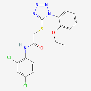 molecular formula C17H15Cl2N5O2S B2632379 N-(2,4-dichlorophenyl)-2-{[1-(2-ethoxyphenyl)-1H-1,2,3,4-tetrazol-5-yl]sulfanyl}acetamide CAS No. 924824-60-2