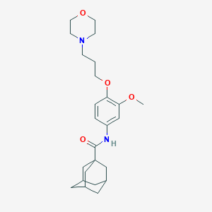 molecular formula C25H36N2O4 B263238 N~1~-[3-methoxy-4-(3-morpholinopropoxy)phenyl]-1-adamantanecarboxamide 