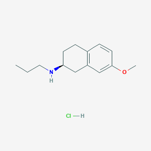 molecular formula C14H22ClNO B2632382 (S)-(-)-7-methoxy-N-propyl-2-aminotetraline hydrochloride CAS No. 93503-09-4