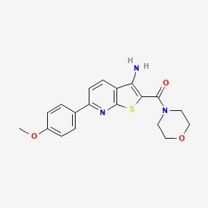 (3-Amino-6-(4-methoxyphenyl)thieno[2,3-b]pyridin-2-yl)(morpholino)methanone
