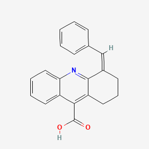 4-(Phenylmethylidene)-1,2,3,4-tetrahydroacridine-9-carboxylic acid