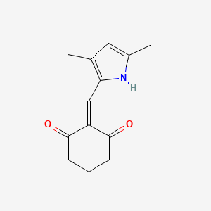 molecular formula C13H15NO2 B2632387 2-[(3,5-dimethyl-1H-pyrrol-2-yl)methylidene]cyclohexane-1,3-dione CAS No. 259544-81-5