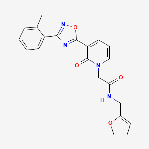 N-(furan-2-ylmethyl)-2-(2-oxo-3-(3-(o-tolyl)-1,2,4-oxadiazol-5-yl)pyridin-1(2H)-yl)acetamide