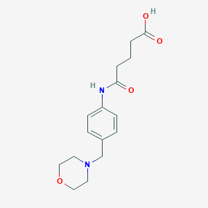 molecular formula C16H22N2O4 B263239 5-{[4-(Morpholin-4-ylmethyl)phenyl]amino}-5-oxopentanoic acid 