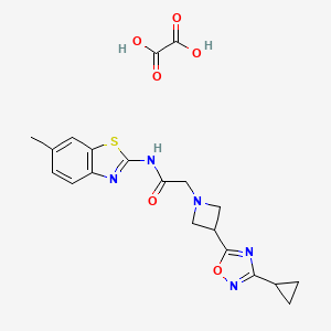 2-(3-(3-cyclopropyl-1,2,4-oxadiazol-5-yl)azetidin-1-yl)-N-(6-methylbenzo[d]thiazol-2-yl)acetamide oxalate