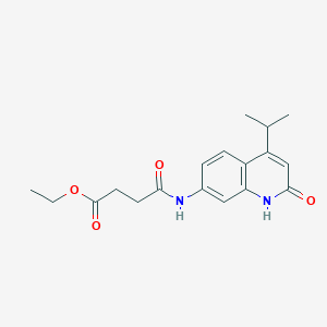 Ethyl 4-((4-isopropyl-2-oxo-1,2-dihydroquinolin-7-yl)amino)-4-oxobutanoate