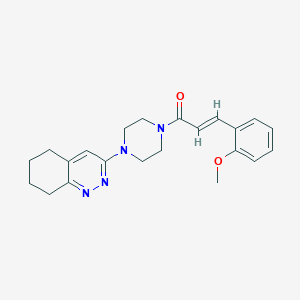 molecular formula C22H26N4O2 B2632406 (E)-3-(2-甲氧基苯基)-1-(4-(5,6,7,8-四氢环辛诺林-3-基)哌嗪-1-基)丙-2-烯-1-酮 CAS No. 2035004-94-3