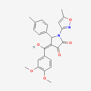 4-(3,4-dimethoxybenzoyl)-3-hydroxy-1-(5-methylisoxazol-3-yl)-5-(p-tolyl)-1H-pyrrol-2(5H)-one