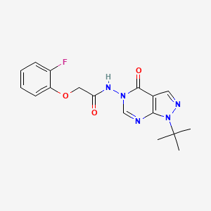 N-(1-(tert-butyl)-4-oxo-1H-pyrazolo[3,4-d]pyrimidin-5(4H)-yl)-2-(2-fluorophenoxy)acetamide