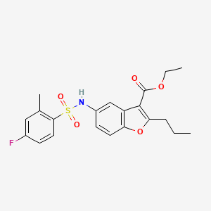 Ethyl 5-[(4-fluoro-2-methylphenyl)sulfonylamino]-2-propyl-1-benzofuran-3-carboxylate