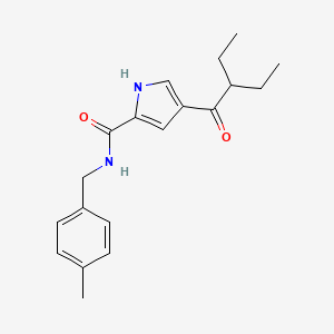 4-(2-ethylbutanoyl)-N-[(4-methylphenyl)methyl]-1H-pyrrole-2-carboxamide
