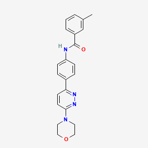 molecular formula C22H22N4O2 B2632438 3-甲基-N-(4-(6-吗啉并吡嗪-3-基)苯基)苯甲酰胺 CAS No. 899953-89-0