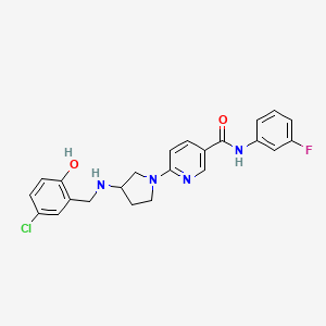 6-{3-[(5-chloro-2-hydroxybenzyl)amino]-1-pyrrolidinyl}-N~3~-(3-fluorophenyl)nicotinamide