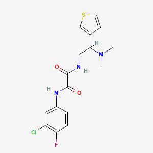 N1-(3-chloro-4-fluorophenyl)-N2-(2-(dimethylamino)-2-(thiophen-3-yl)ethyl)oxalamide